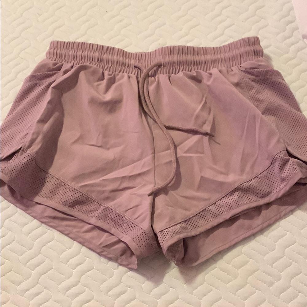 Amazon Pink Athletic Shorts Elastic Waist Lightweight